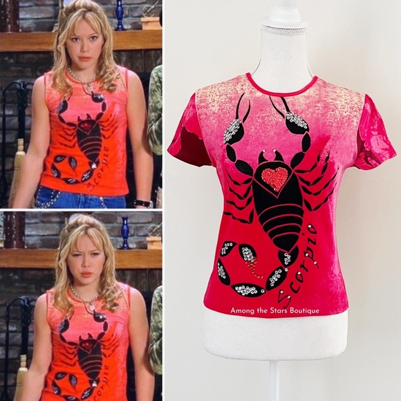 Tops - Exceptionally Rare Vintage Y2K Embellished Top ASO Hilary Duff as Lizzie McGuire